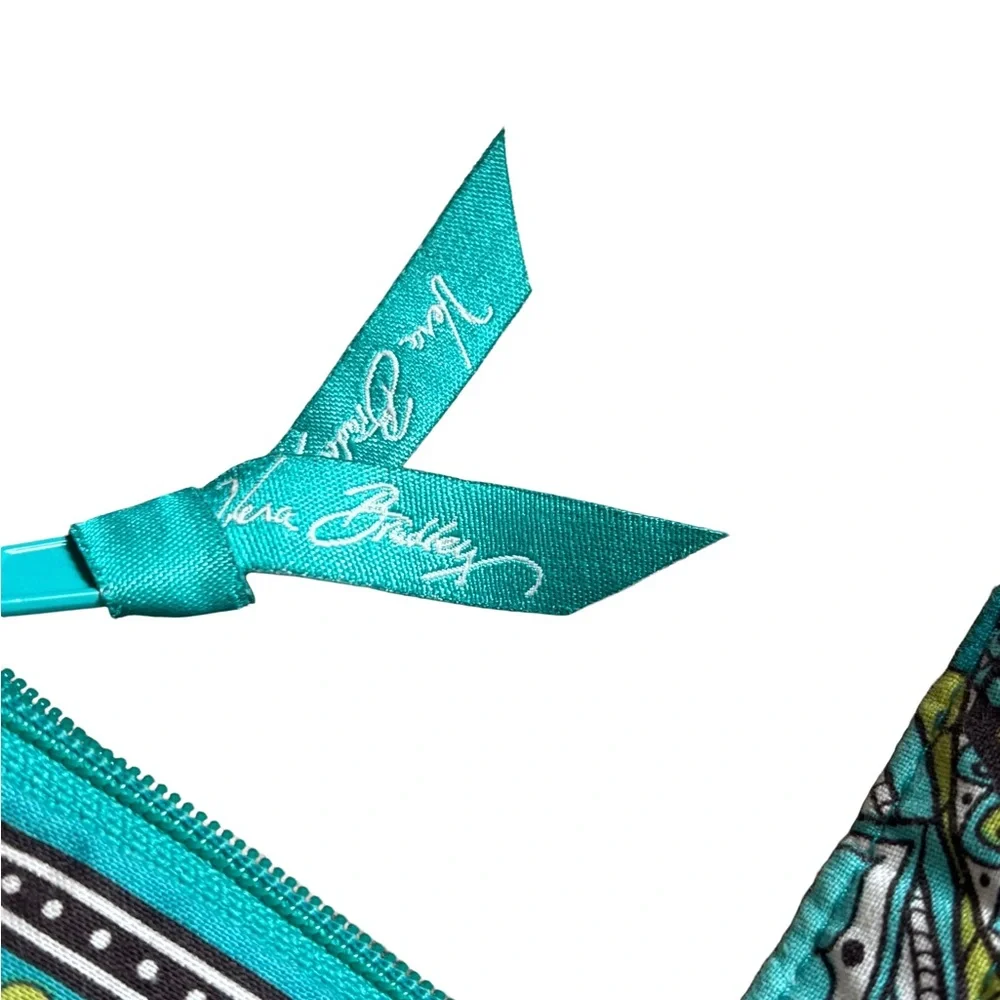 Vera Bradley Betsey Tote Peacock Print Retired 2007 Quilted Shoulder Bag Zip Top - Picture 5 of 5